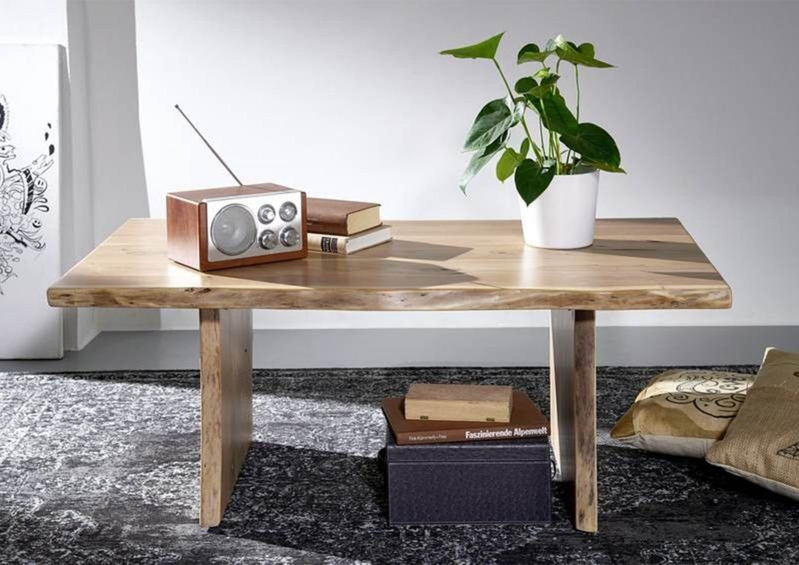 Massivmoebel24 Couchtisch PURE ACACIA (Couchtisch Akazie günstig online kaufen