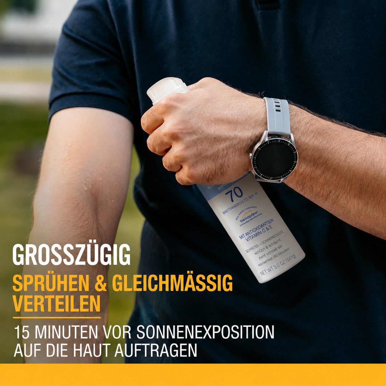 Neutrogena Sonnenschutzspray Sport Active Defense LSF 70, schweiß- und wasserabweisendes Spray, 2-tlg., 1er oder 2er Set