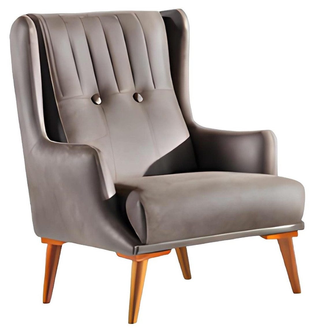 Loungesessel Eleganter Ledersessel im Lounge-Club-Stil mit hochwertiger Polsterung