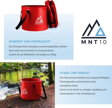 MNT10 Schüssel Outdoor Falteimer in 15L oder 20L I Faltschüssel, Als Camping Spülschüssel, Spülwanne oder als Faltbarer Eimer