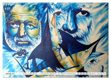 CALVENDO Wandkalender Hemingways Havanna - Ein Dichter und seine Stadt (Premium, hochwertiger DIN A2 Wandkalender 2023, Kunstdruck in Hochglanz)