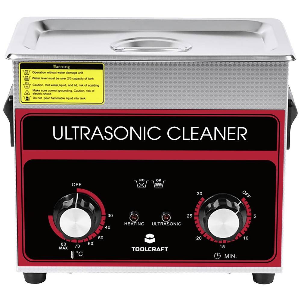 TOOLCRAFT Ultraschallreiniger Ultraschallreiniger 3.2 l TO-8769666, mit Heizung, mit Reinigungskorb