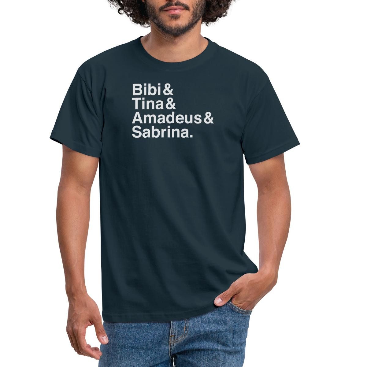 Spreadshirt T-Shirt Bibi Und Tina Amadeus Sabrina Typographie weiß Männer T günstig online kaufen