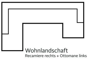 DOMO collection Wohnlandschaft Santana U-Form, wahlweise mit Bettfunktion