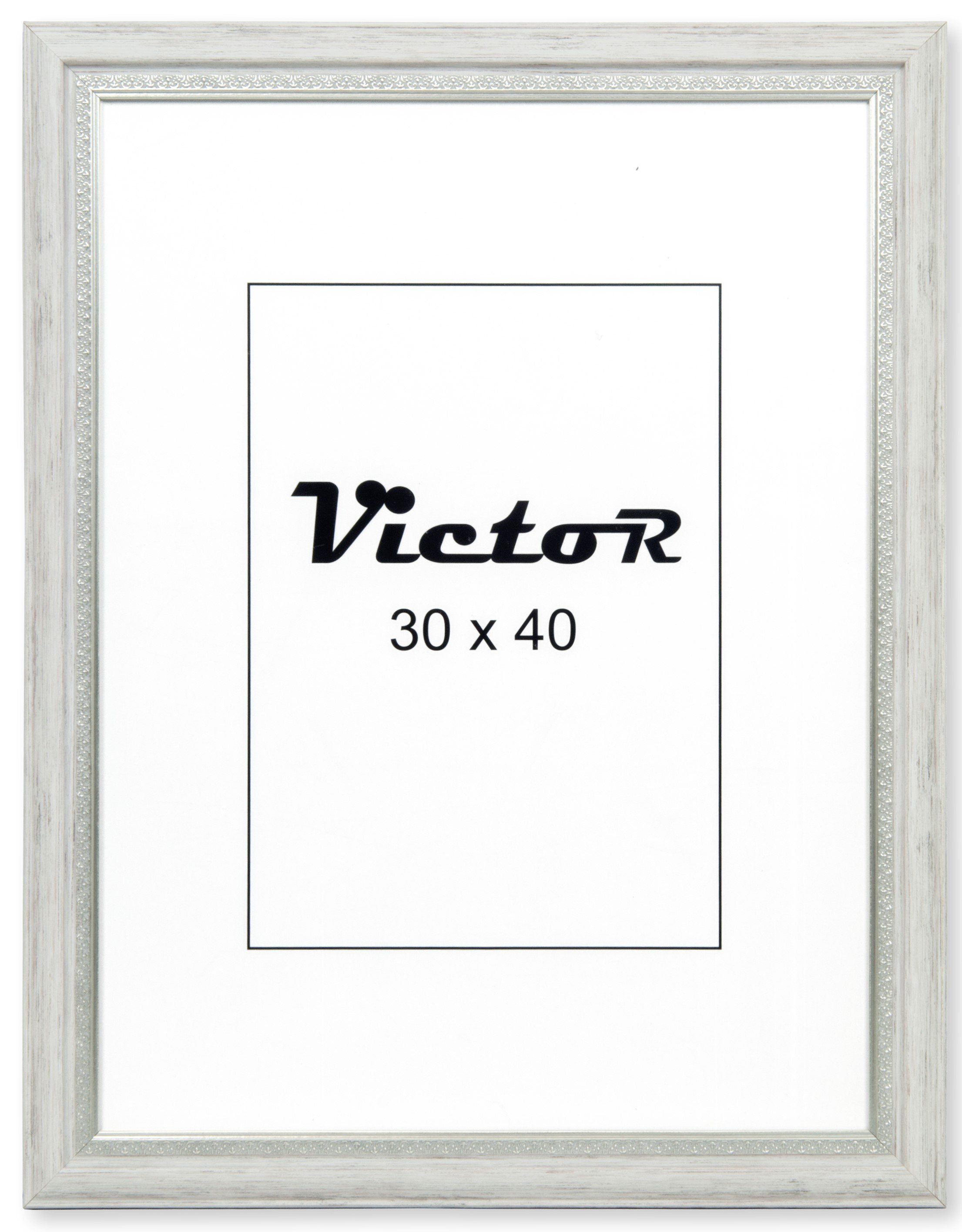 Victor (Zenith) Bilderrahmen Bilderrahmen \"Boho\" - Farbe: Weiß - Größe: 30 x 40 cm, Bilderrahmen Weiß 30x40 cm (A3), Bilderrahmen Vintage, Landhaus