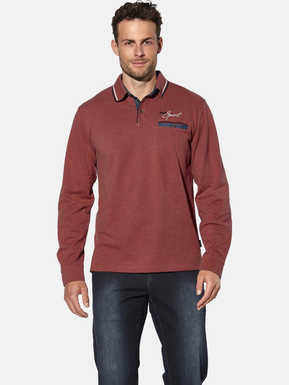 Babista Langarm-Poloshirt VITORIO mit Knopf-Brusttasche