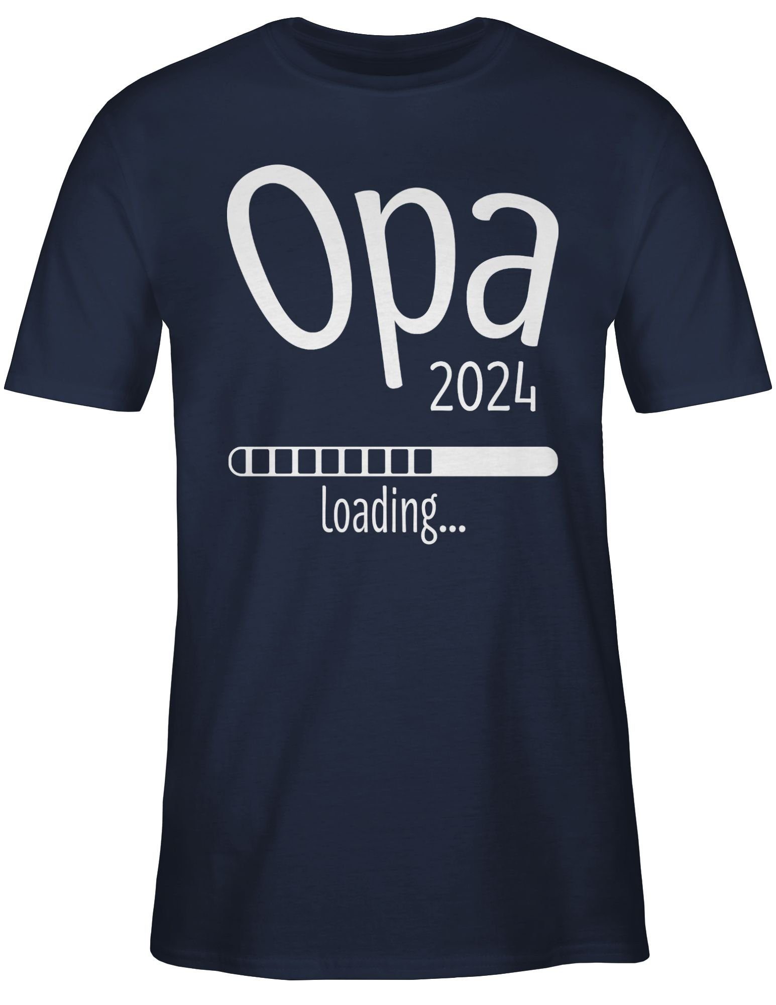 Opa Geschenke 2 2024 Navy Shirtracer Opa T-Shirt Blau loading