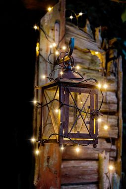KONSTSMIDE LED-Lichterkette Weihnachtsdeko aussen, gefrostet, 120 warm weiße Dioden