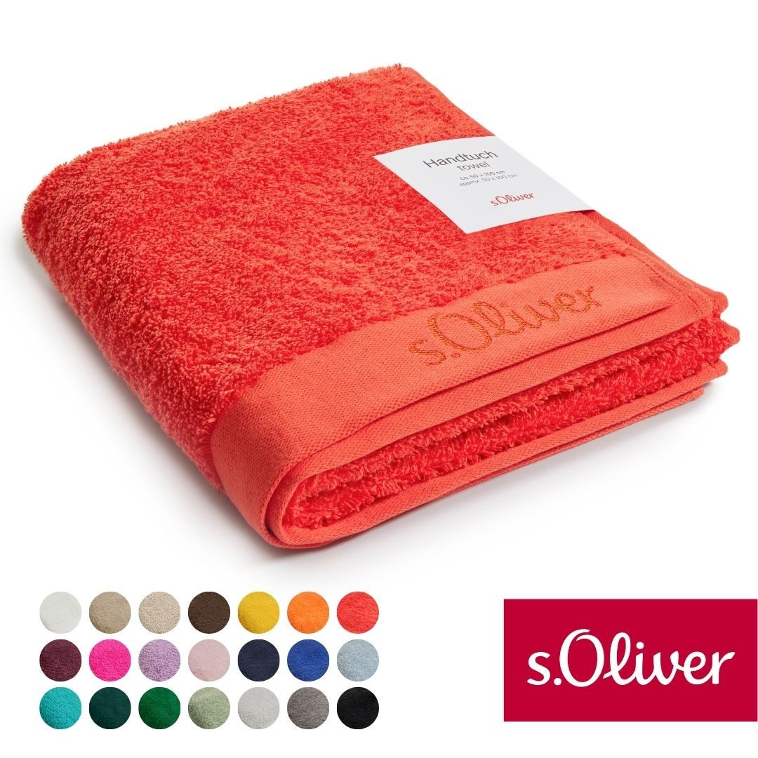 s.Oliver Handtuch s.Oliver, Premium Qualität, 600 gr/m², auch als Sets erhältlich, Walkfrottier (1-St), große Farbauswahl, auch als Duschtuch, Waschhandschuh, Gästetuch