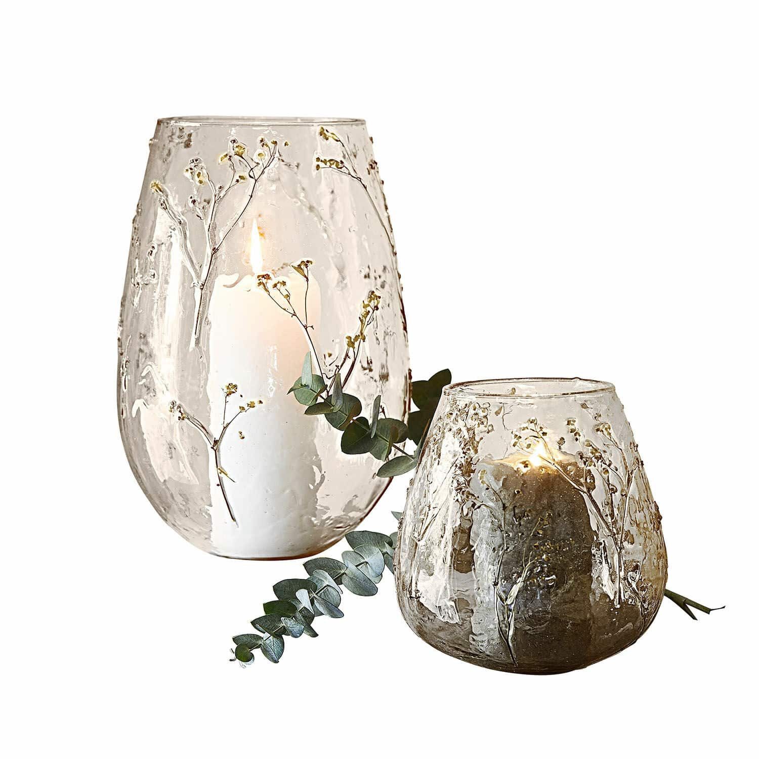 Mirabeau Windlicht Windlicht 2er Set Elorisse klar/gelb (2er Set, 2er Set)