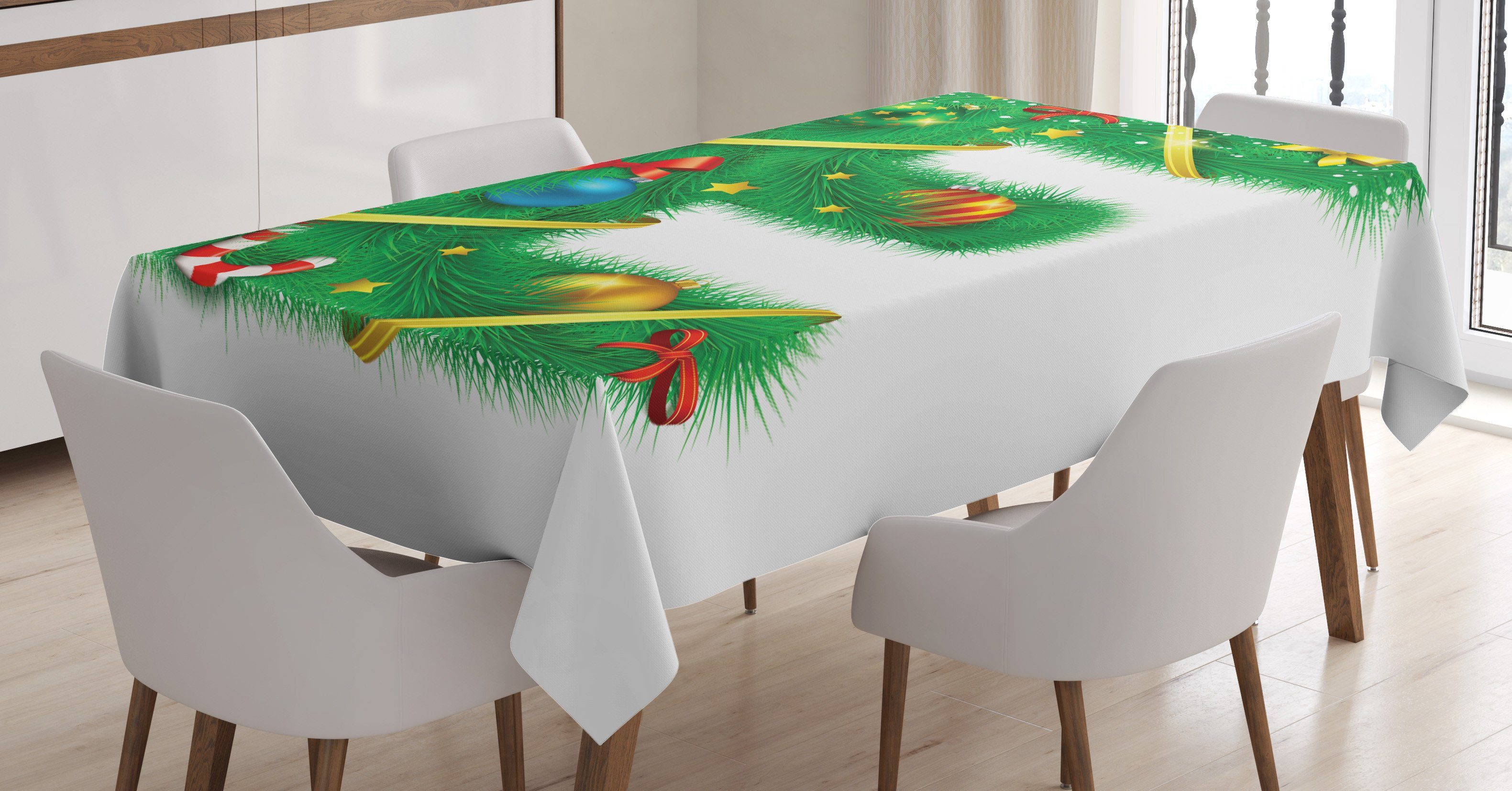 E Farbfest Brief Bereich Für geeignet Weihnachtsalphabet Tischdecke Waschbar Farben, den Außen Abakuhaus Motiv Klare