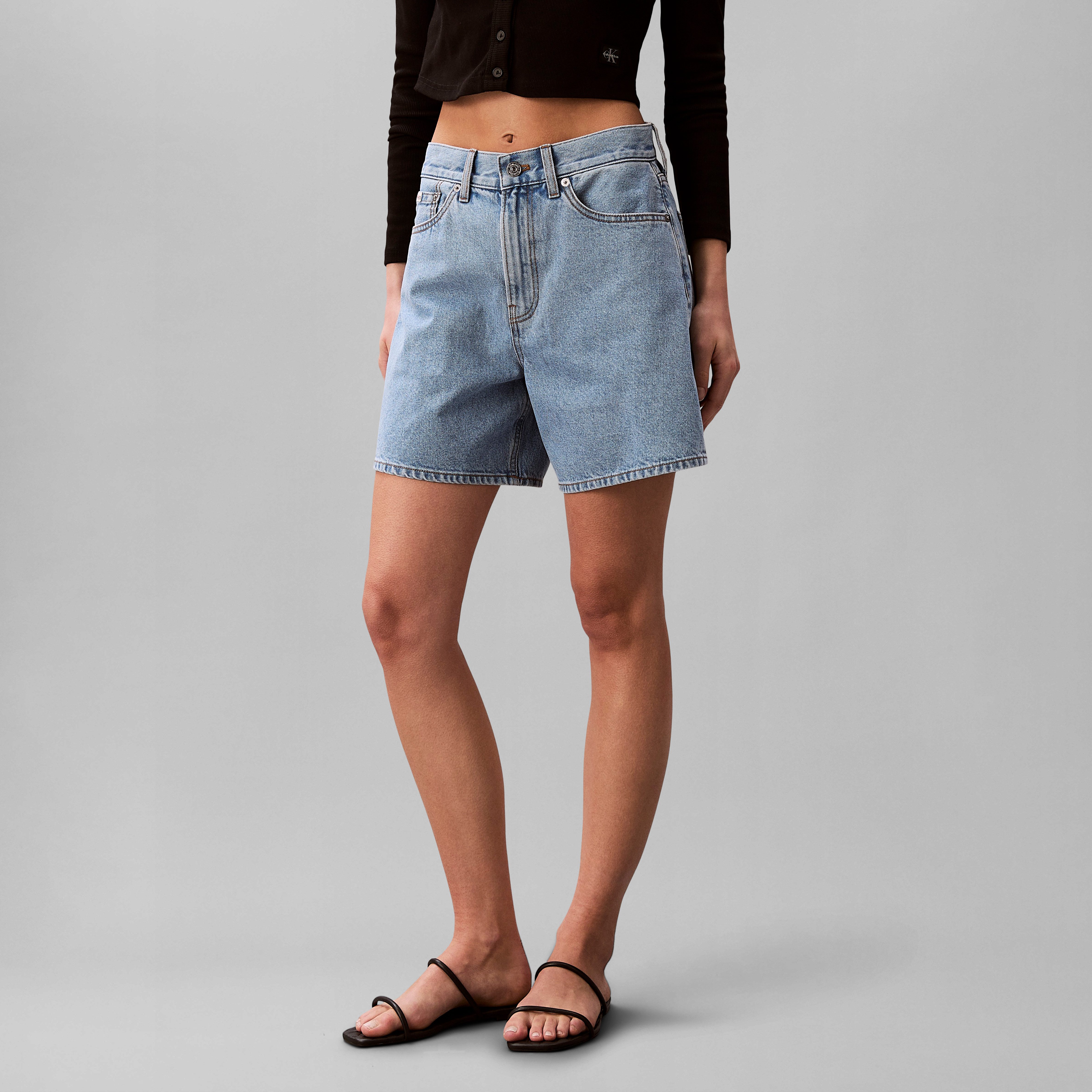 Calvin Klein Jeans Shorts High Rise, reine Baumwolle