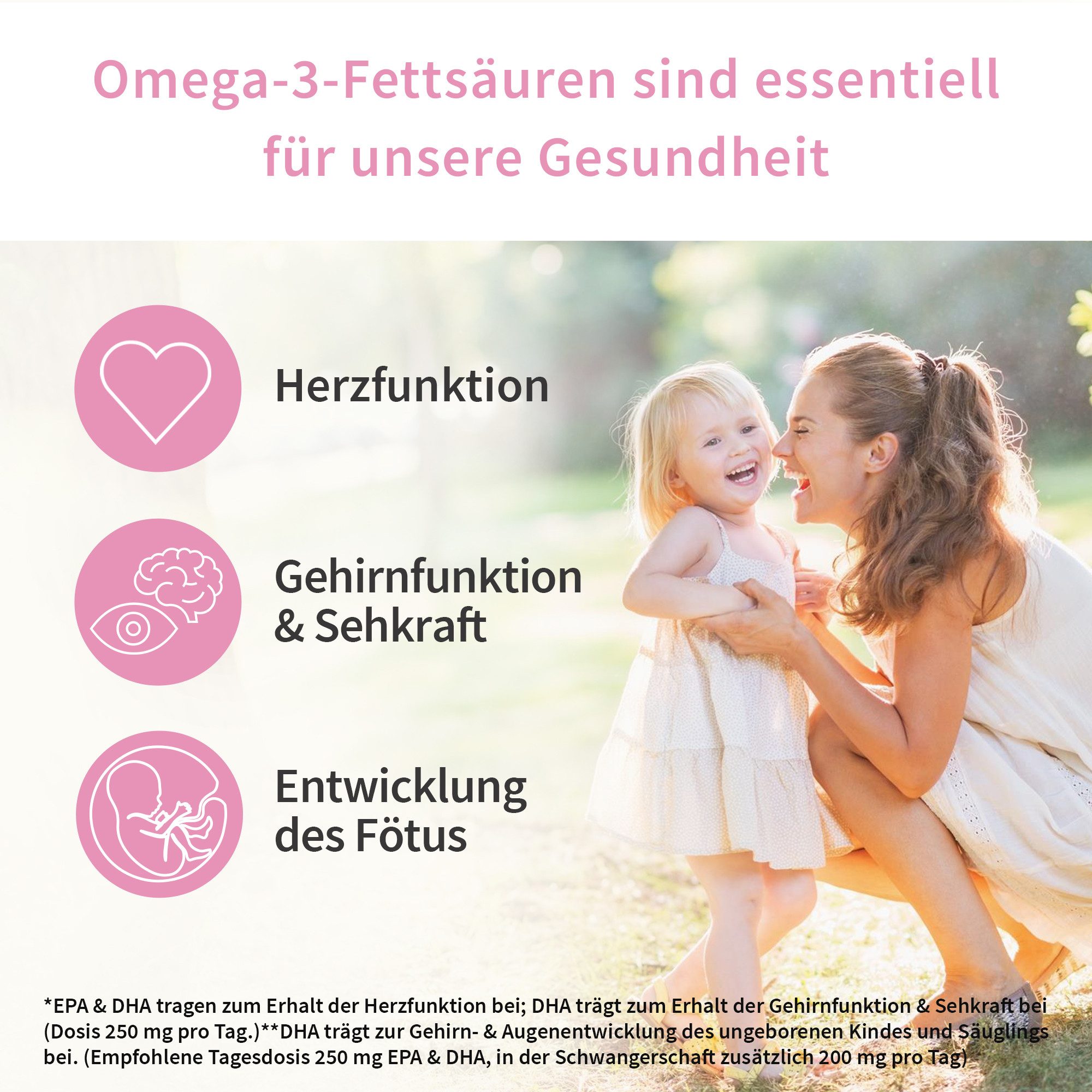 kindgesund Omega-3 für die Schwangerschaft - WHITE OMEGA® Mama Kapseln
