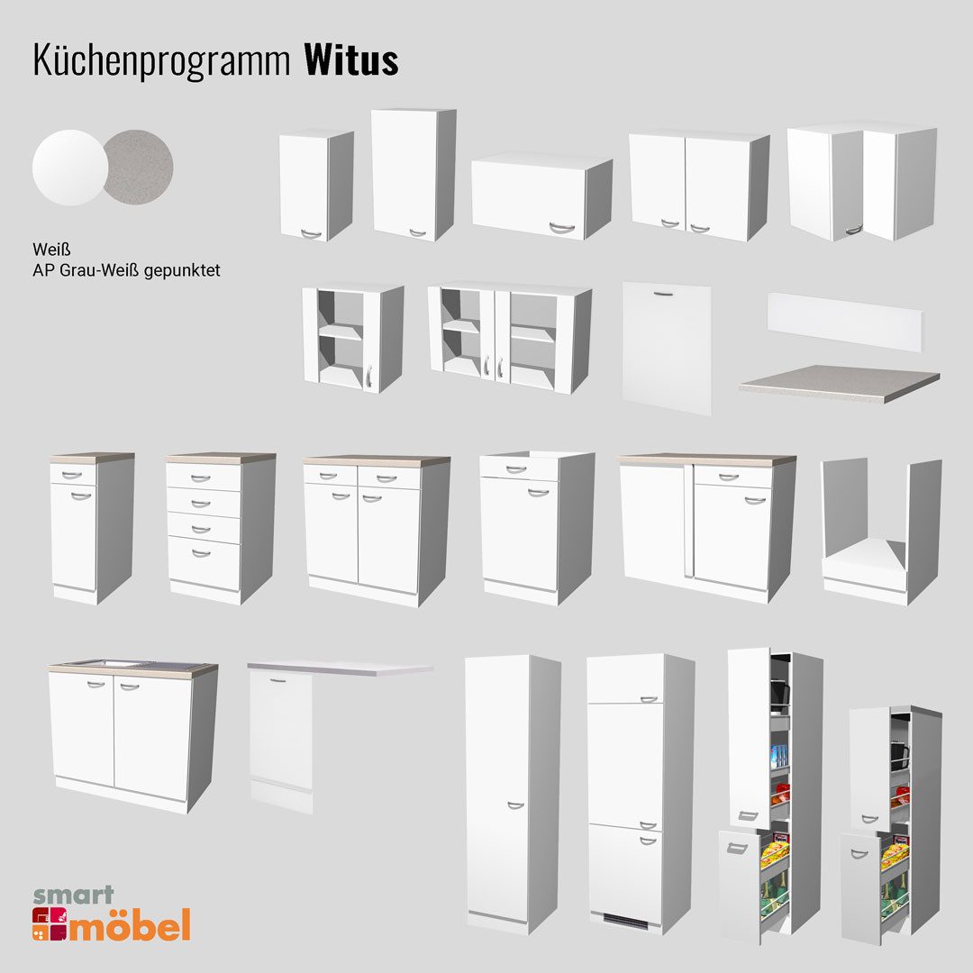 Flex-Well Frontblende Dekorplatte für unterbaufähigen Kühlschrank - 50 cm breit - Weiß