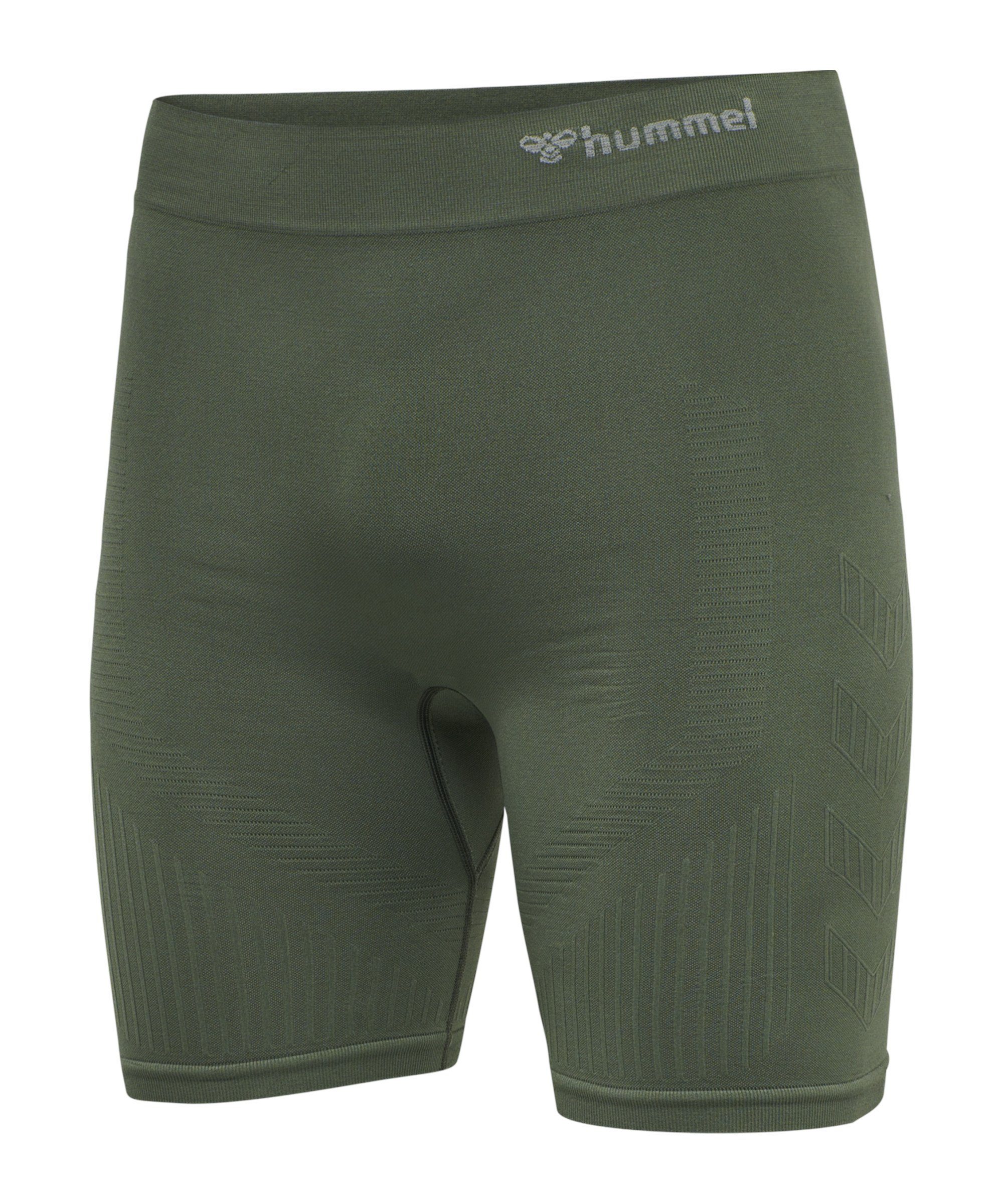 kurz hummel Tight hmlstroke Seamless Sporthose gruen