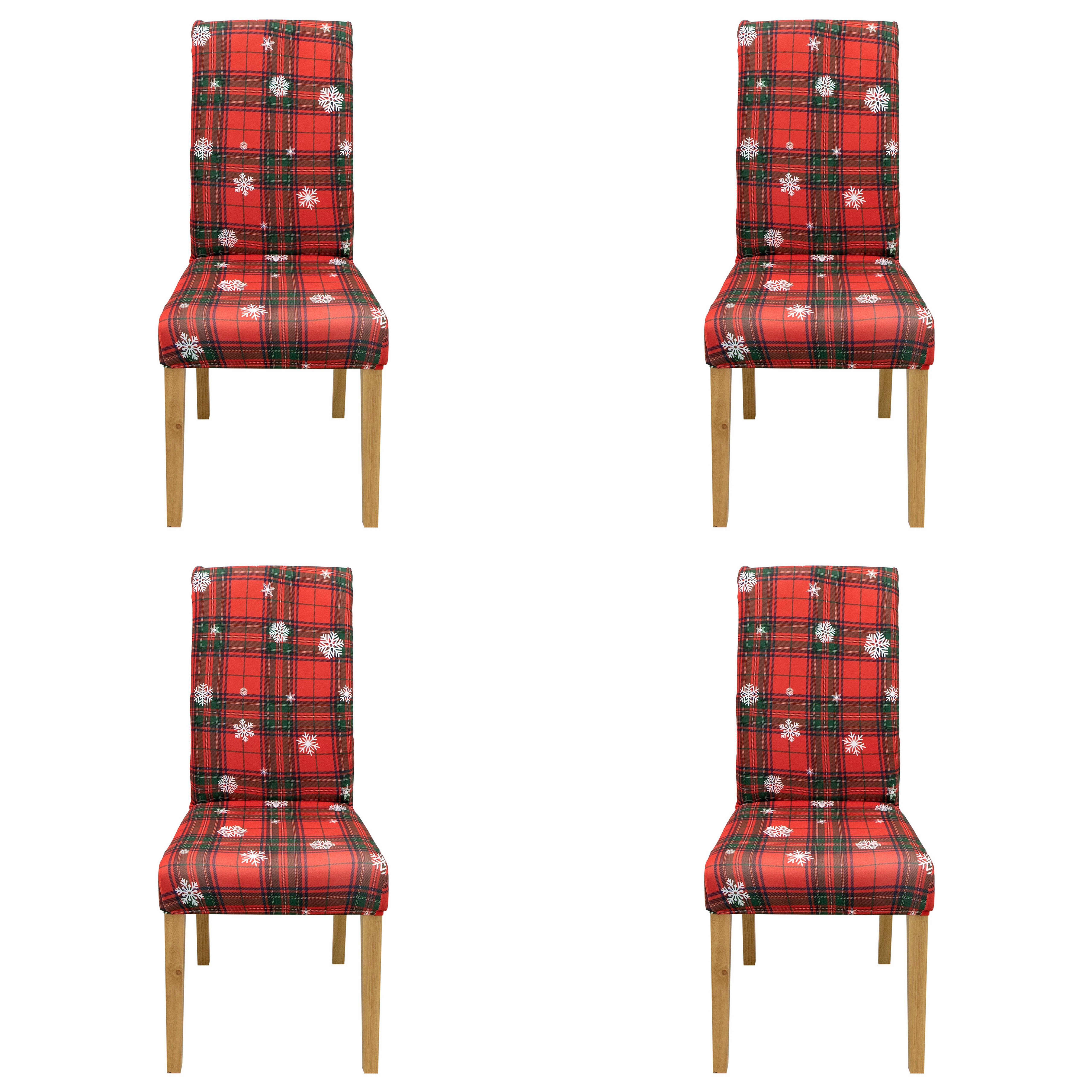 Qelus Stuhlhusse Stuhlhusse Stretch Stuhlhussen Weihnachtsmann Druck 2er/4e günstig online kaufen