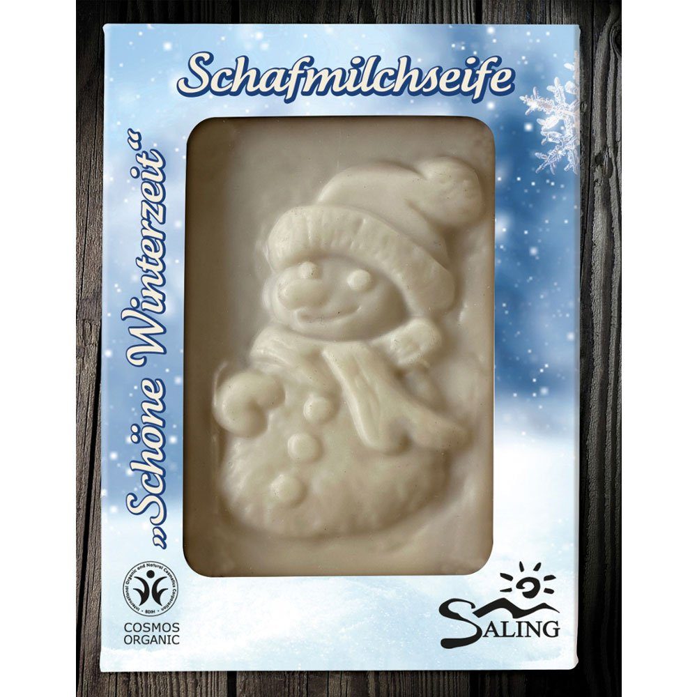 Saling Handseife Schafmilchseife Schneemann, 85 g
