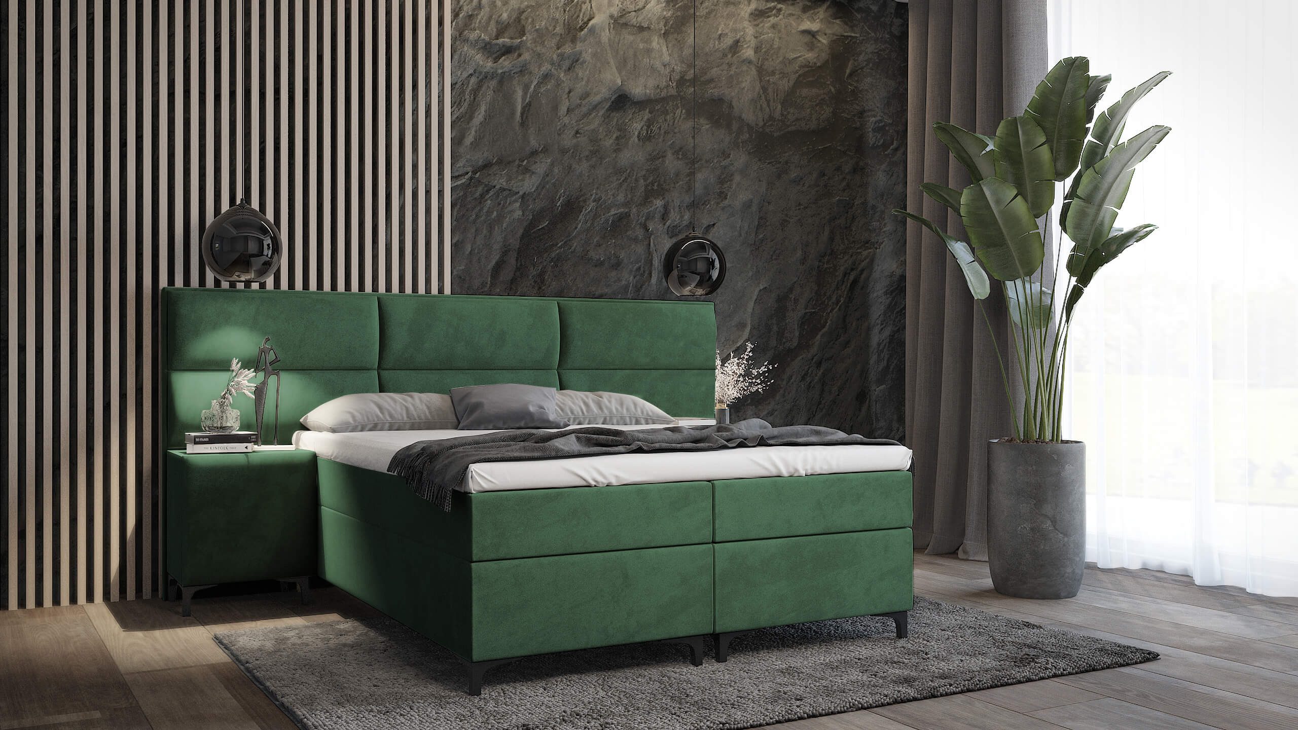 Best for Home Boxspringbett Sapri Boxspring bett – 7-Zonen Bonellfederkern & 7 cm Topper (Komplettset, 6-St., Boxspringbett inkl. Matratze, Topper), Boxspringbett mit Schubladen