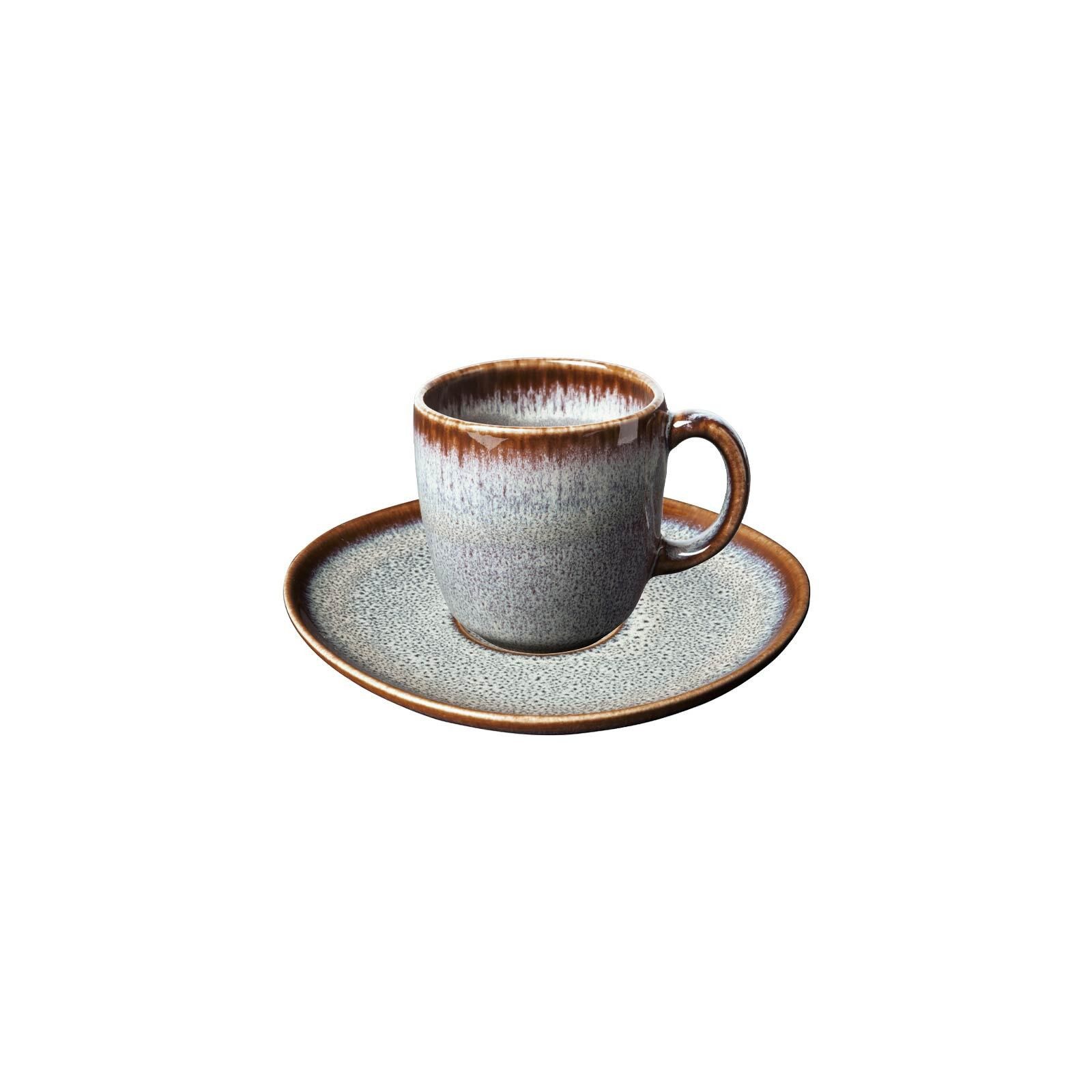 like. by Villeroy & Boch Tasse Lave Kaffeetasse mit Untertasse 190 ml, 1-tlg., Steingut