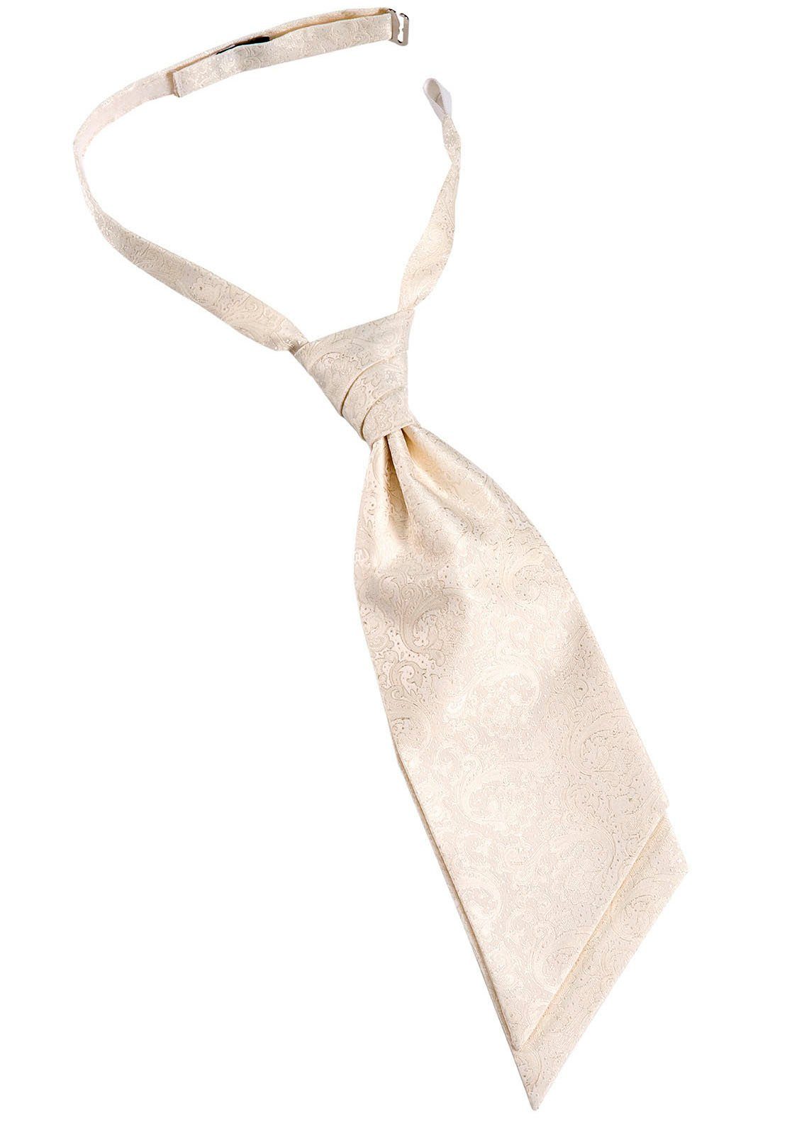 Qualität geht vor [berühmt] MONTI Krawatte champagner mit Hochzeits-Plastron, festlichem ALESSIO Paisley-Muster
