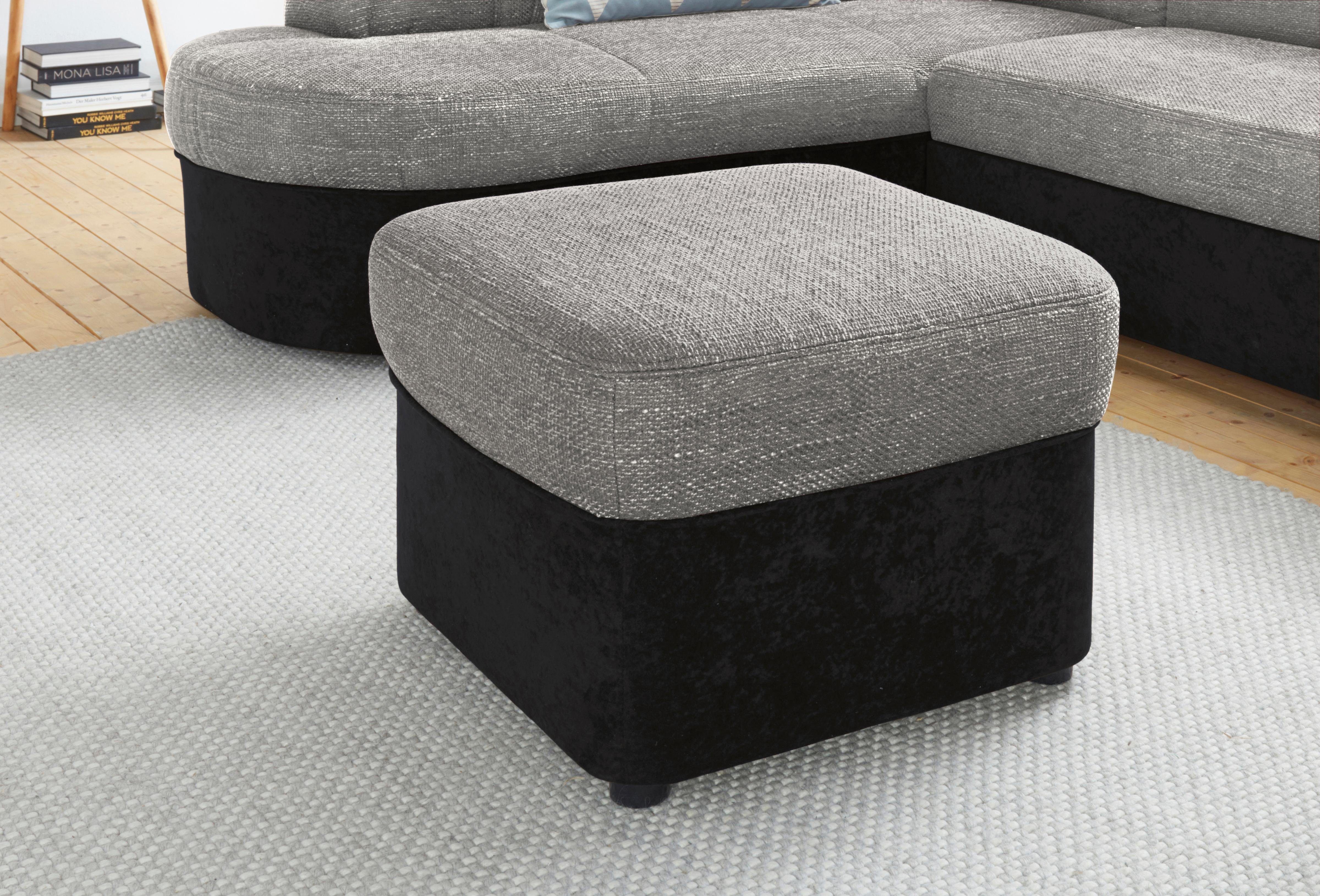 DOMO collection Polsterhocker SARAFINA 61x61 cm, hochwertig und komfortabel – Bild 2 von 5