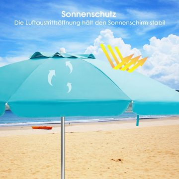 COSTWAY Sonnenschirm, LxB: 198,00x198,00 cm, UV50+, mit Tragetasche