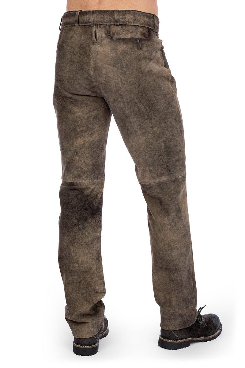 Maddox Trachtenlederhose Lederhose lang - LAUTER - smoke III – Bild 4 von 5