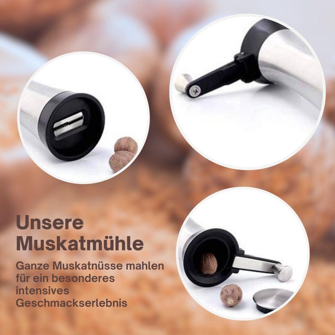 Topanbieter999 Muskatmühle Edelstahl manuell