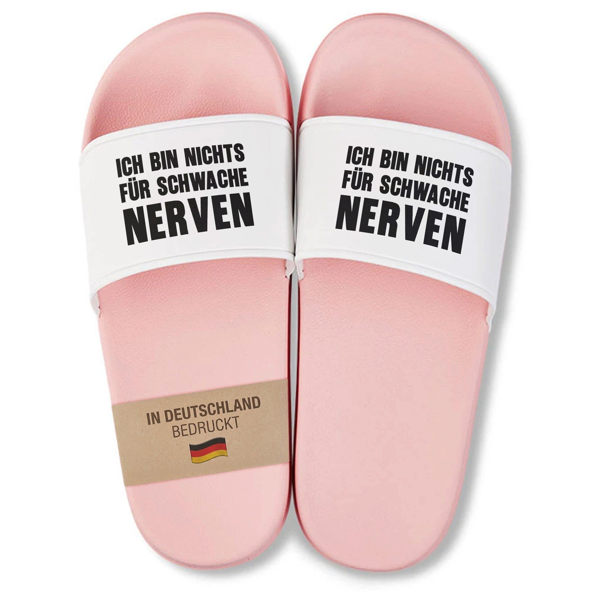 22Feels Badelatschen Damen Pink Lustiges Geschenk mit Spruch Sommer Urlaub Badepantolette IN DEUTSCHLAND BEDRUCKT