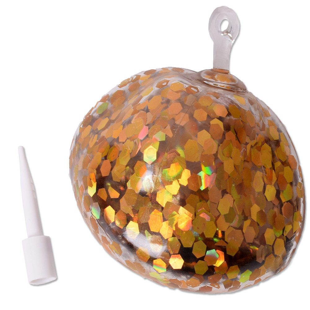 TE-Trend Spielball 4 Stück Glitter Luftballon 85cm wiederverwendbare Ballons (4-St., aufblasbar), mit Glitzerschnipsel