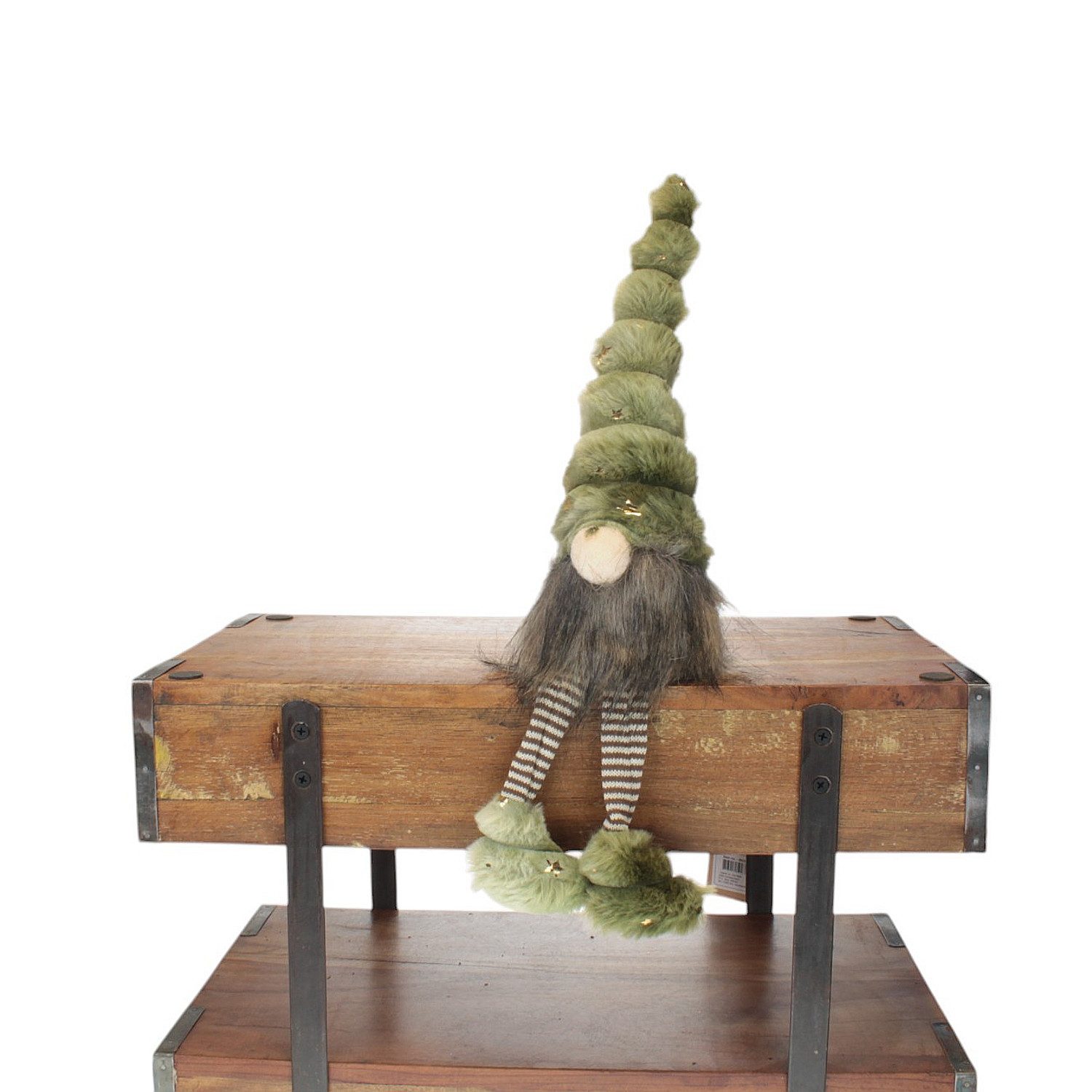 Macosa Home Kantenhocker Weihnachtswichtel 42 cm Stoff vers. Farben Dekowichtel Dekofigur (Weinachten Dekoration Weihnachtsdeko), Figur Weihnachtsmann Wichtel m – Bild 5 von 5