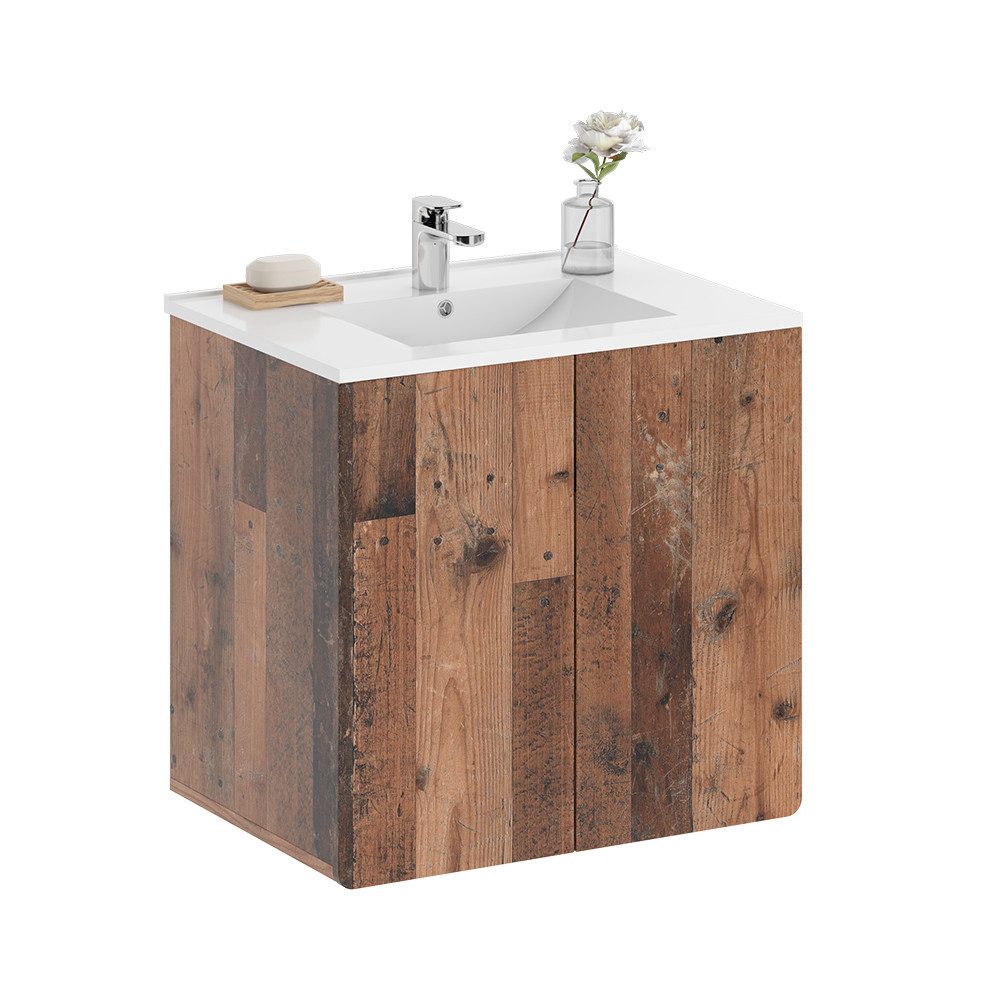 Vicco Badmöbel-Set Izan, Oldstyle, 2-teilig, (2-St., 2er Set)