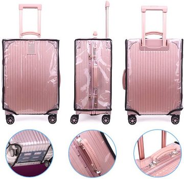 zggzerg Handgepäckkoffer 2 Stück Kofferhülle,Transparente Kofferschutzhülle für 28 Zoll Koffer