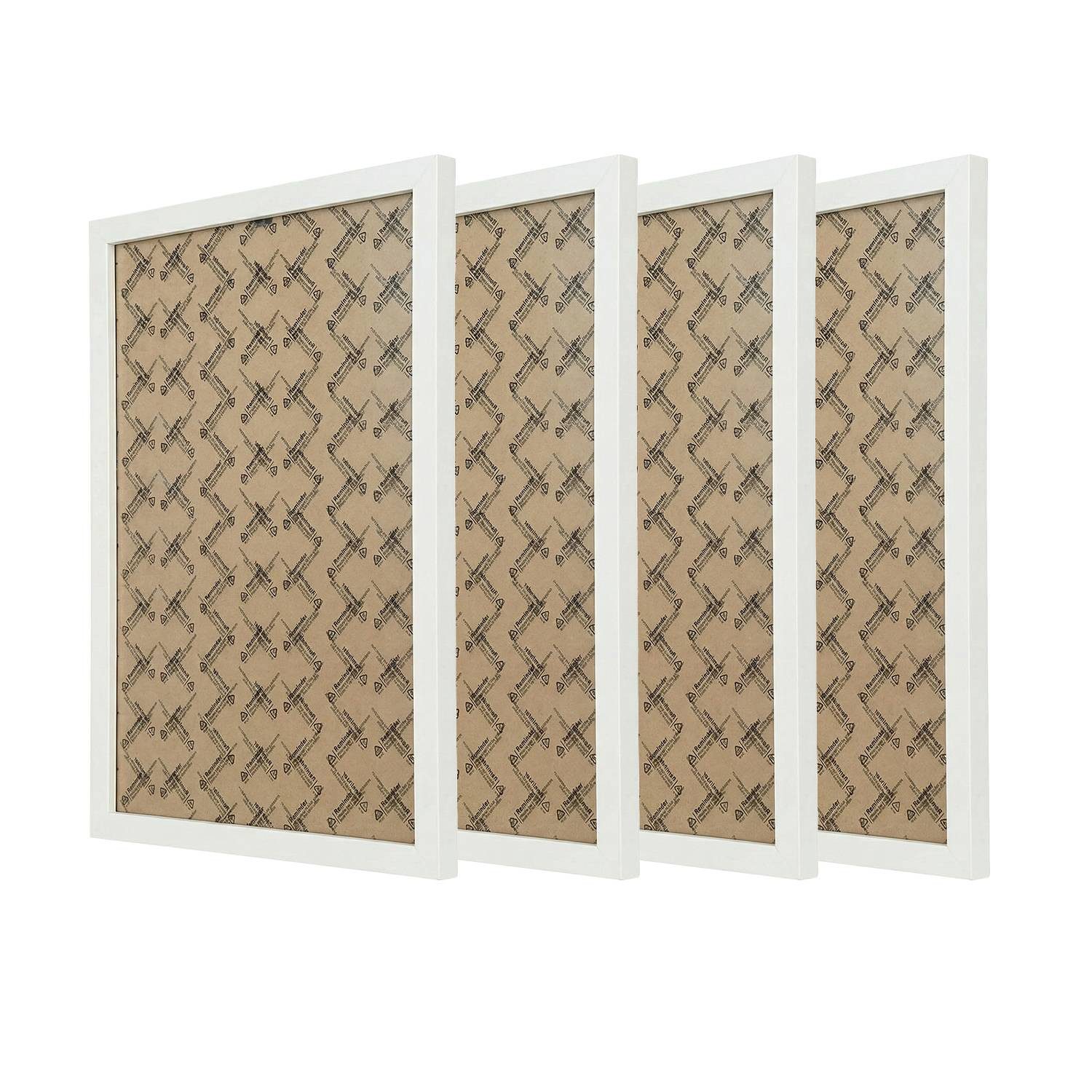 Licht-Erlebnisse Bilderrahmen-Set BILDERRAHMEN, (1 St), Weiß 4er Set DIN A3 45 x 32,5 cm Holz Kunststoff bruchsicher Wand