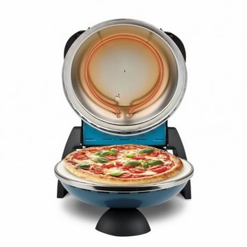 G3Ferrari Pizzaofen G10006 Pizza Express Delizia Pizzamaker blau (1200 W), Temperatur bis 400°, Farbe: Blau, Abmessungen: (L x H x T): 33,5 x 20 x 35 cm