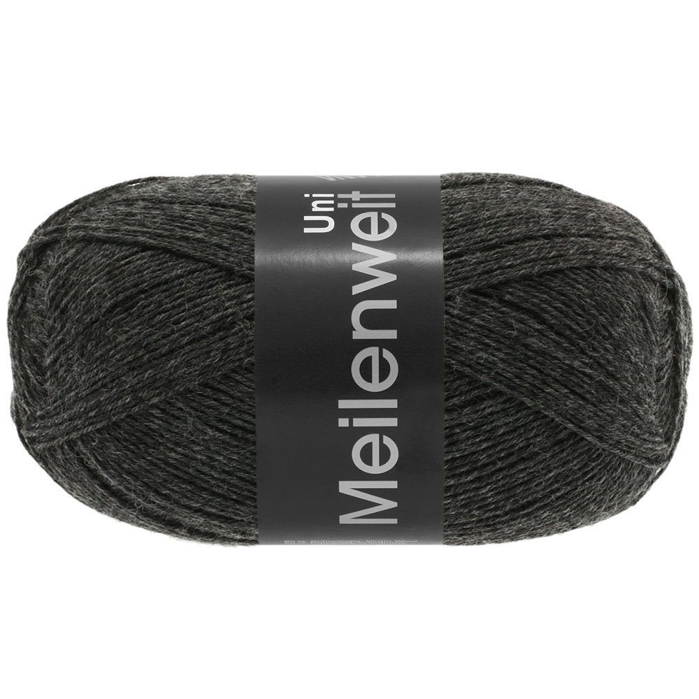 LANA GROSSA MEILENWEIT 100 g UNI 4-fach Sockenwolle Häkelwolle, 420 m (Waschmaschinenfest, filzfrei und extra strapazierfähig, 4-fach Sockengarn aus 80 % Schurwolle in Uni-Farben), 100 g