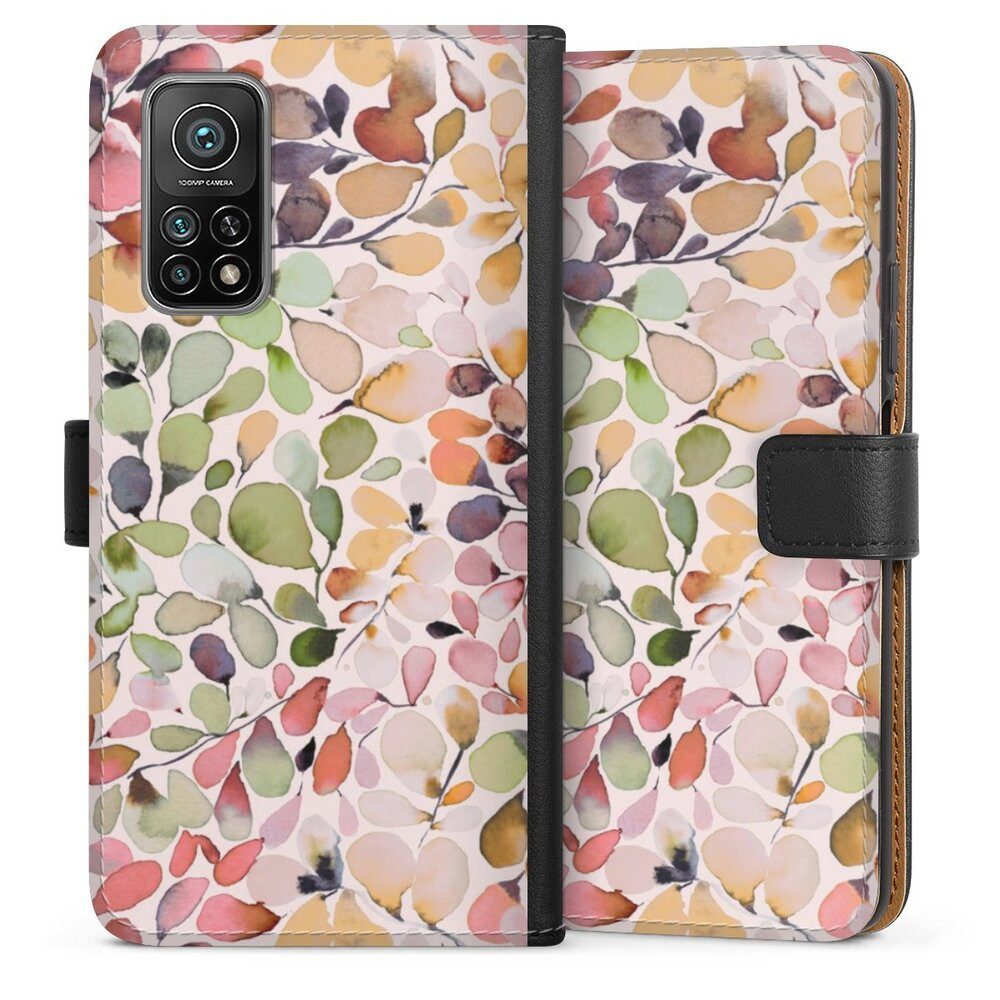 DeinDesign Handyhülle Muster Eukalyptus Pattern Leaffy Nature Countryside Eucalyptus, Xiaomi Mi 10T Pro 5G Hülle Handy Flip Case Wallet Cover