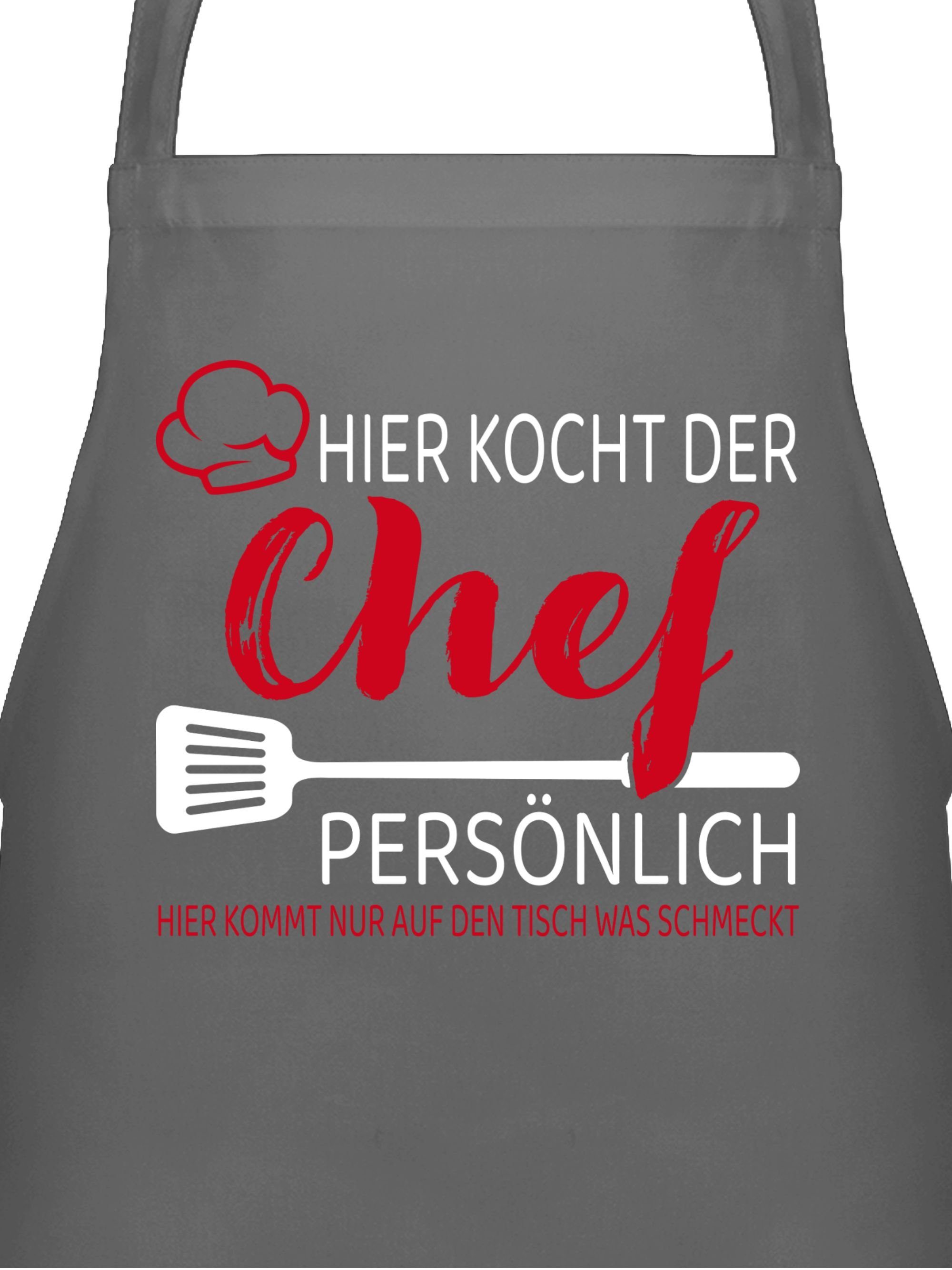 Shirtracer Kochschürze Hier kocht der Chef persönlich I Geschenk Männer Lus günstig online kaufen