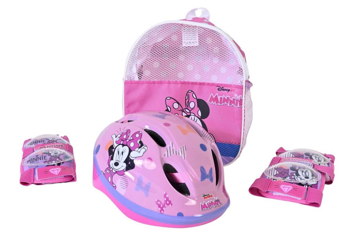 Fahrradhelm Fahrradhelm Fahrrad Helm Knieschoner Ellenbogenschoner Minnie Mouse Se