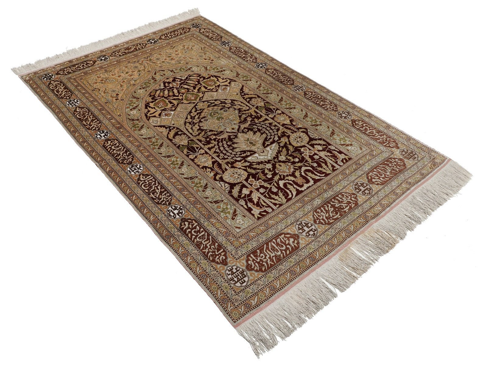 Carpet Avenue Teppich Hereke Seide 200x128, Rechteck, Höhe: 5 mm