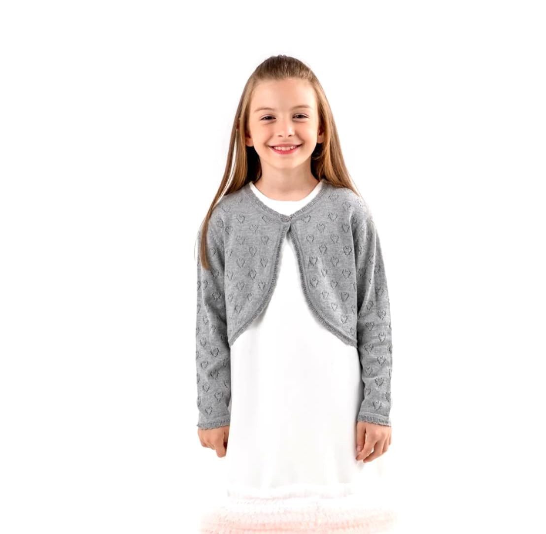 Minora Strickkleid Baby/Kind Bolero Taufweste Strickwaren Mädchen Langarm 3-10 Jahre – Bild 3 von 5