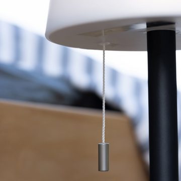 Brilliant Außen-Tischleuchte Punto, Dimmfunktion, Punto LED Außentischleuchte 26cm weiß/schwarz Aluminium schwarz