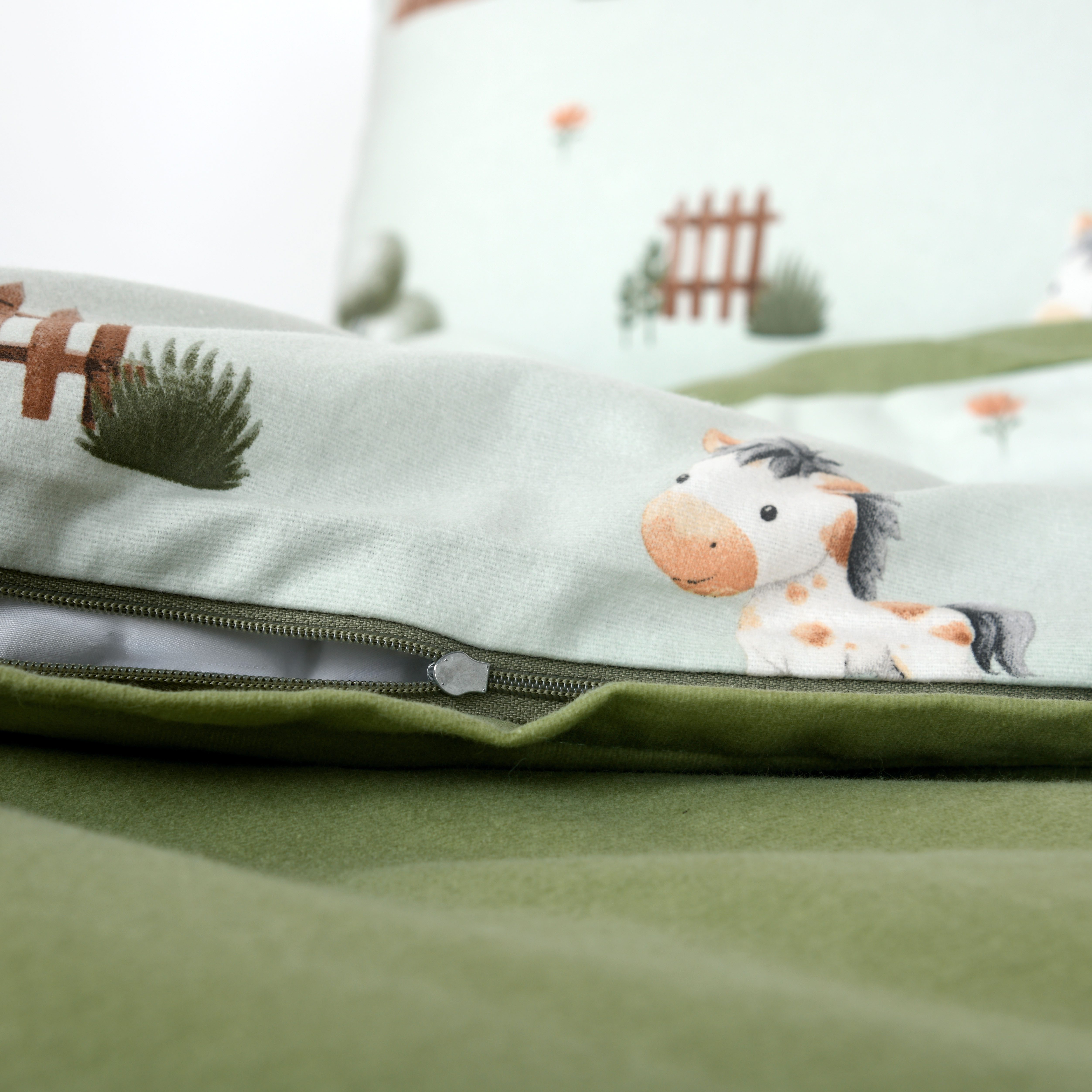 Baby Best Babybettwäsche Bauernhof, Flanell, 2 teilig, Wendebettwäsche – Bild 5 von 5