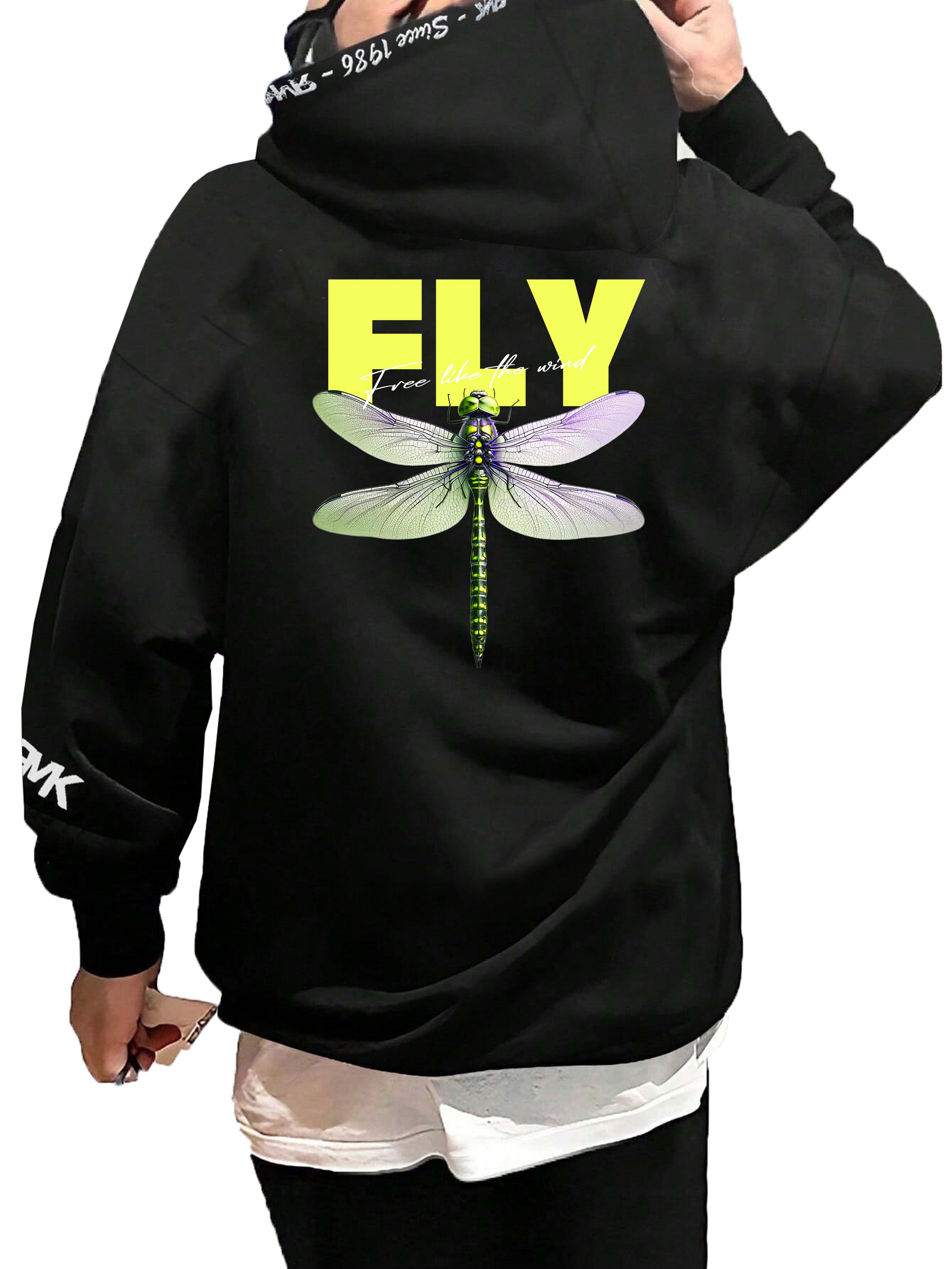 RMK Kapuzenpullover Herren Winter Pullover Fly Libelle