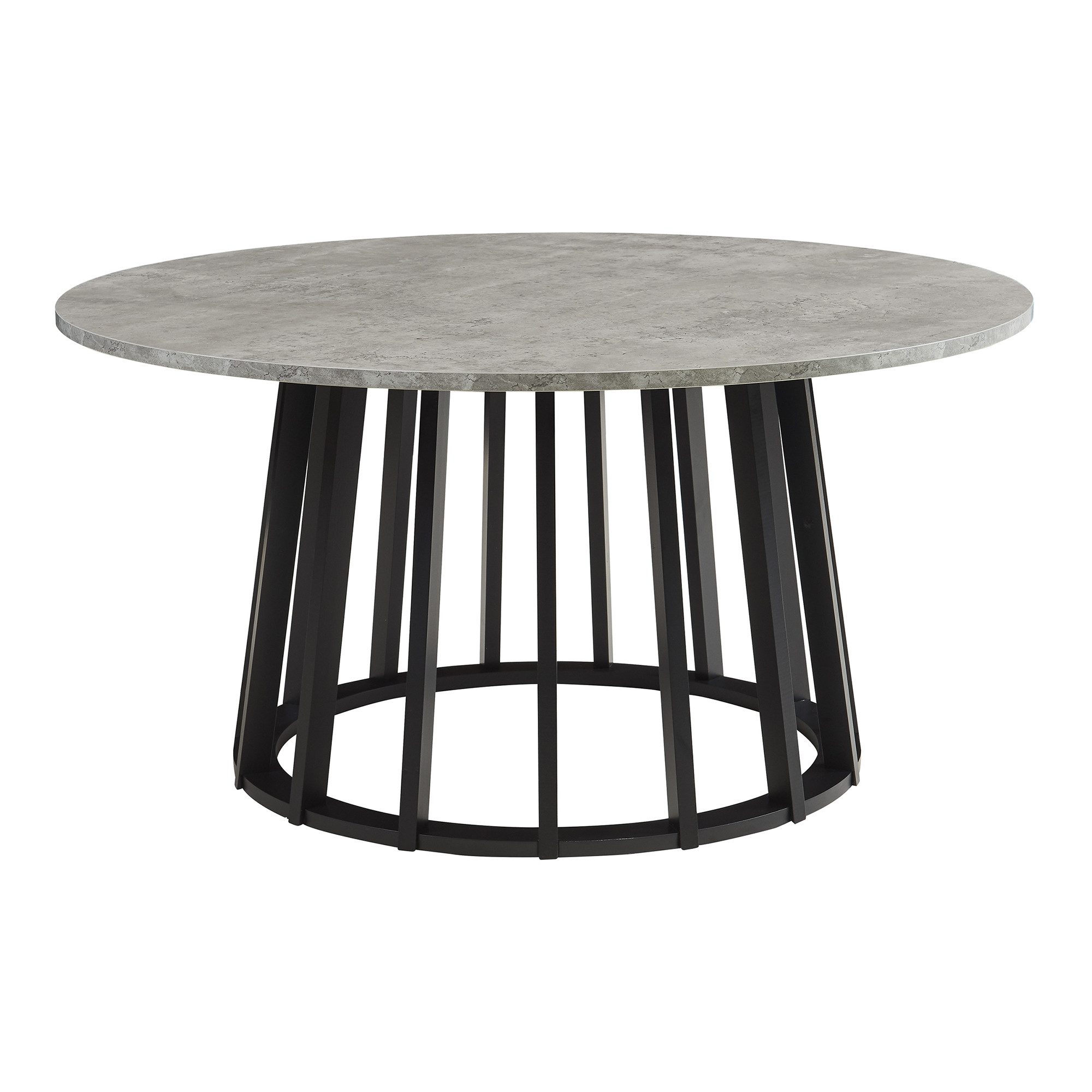 en.casa Couchtisch, »Buzzard« Ø90 x 45 cm mit Bambusgestell rund Schwarz/Be günstig online kaufen