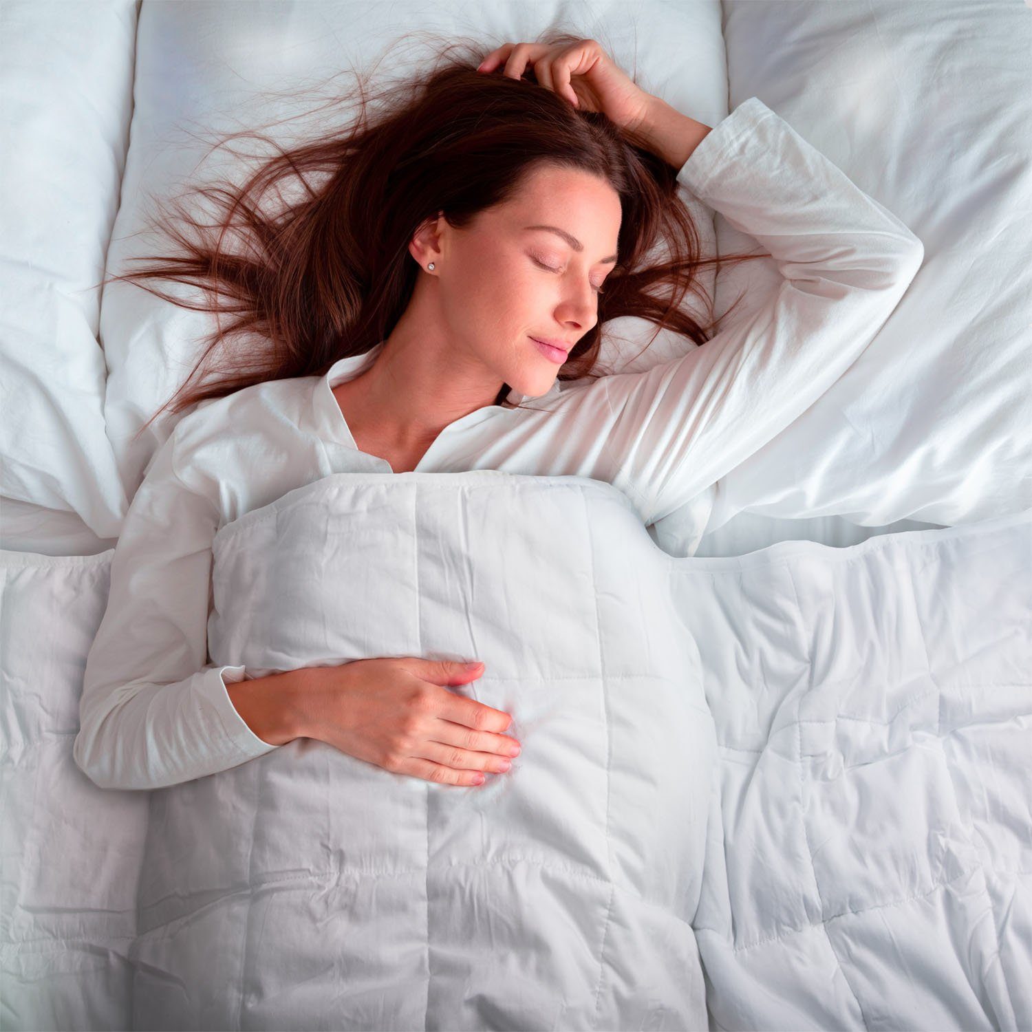 Feluna Gewichtsdecke Feluna Gewichtsdecke–8 kg schwere Therapiedecke für erholsamen Schlaf, Füllung: Glasmikroperlen 8 kg, Anti-Stress Gravity Bett-Decke – Bild 5 von 5