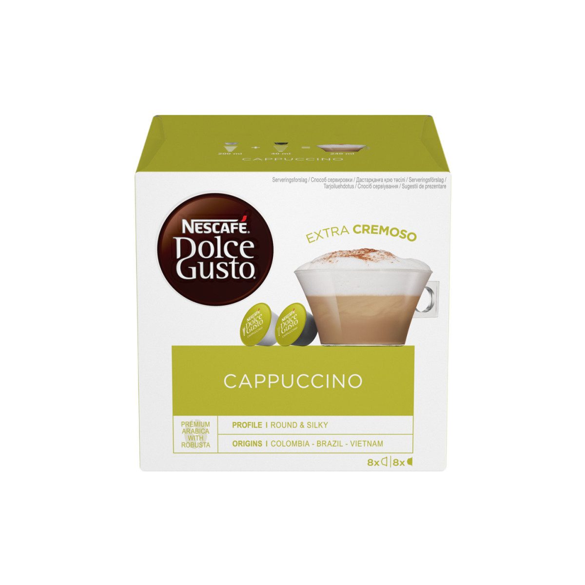 NESCAFE Kaffee Kaffeekapseln NESCAFÉ® Dolce Gusto® Cappuccino, 8+8 tk.