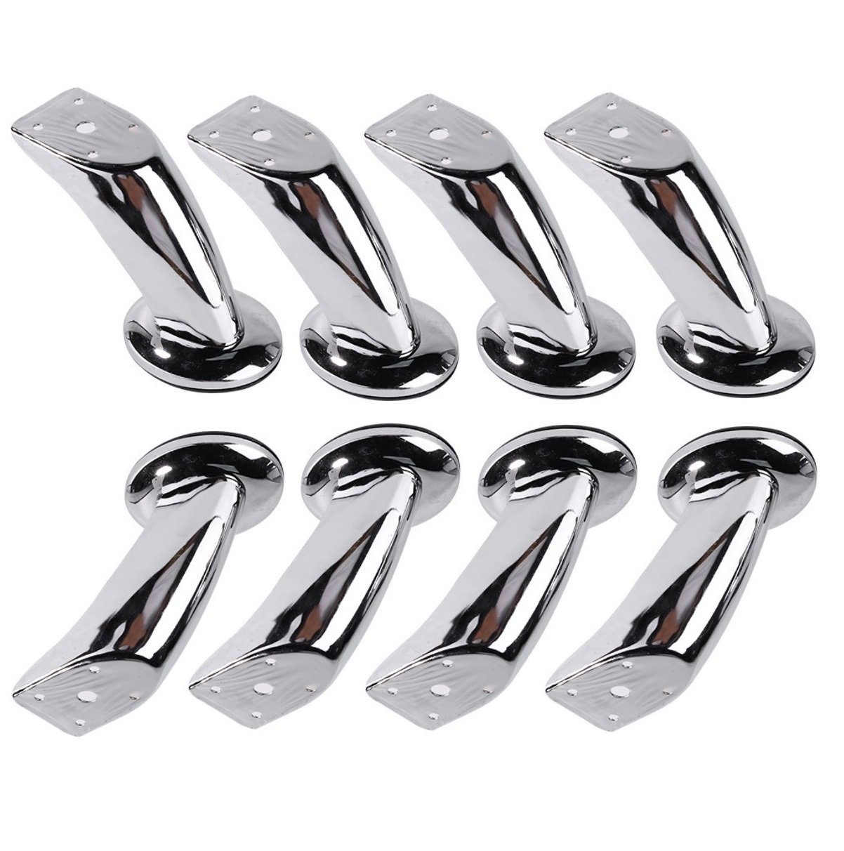 BAYLI Tischbein 8er Set Möbelbeine Metall, Schrankfüße [Höhe-12 cm], Beine für Sofas