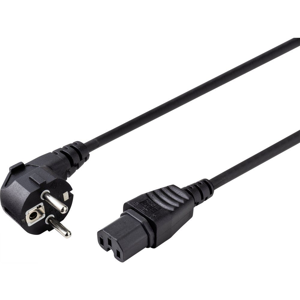 Sygonix Sygonix SY-5043444 Heißgeräte Netzkabel Schwarz 2.00 m Stromkabel, (200.00 cm)