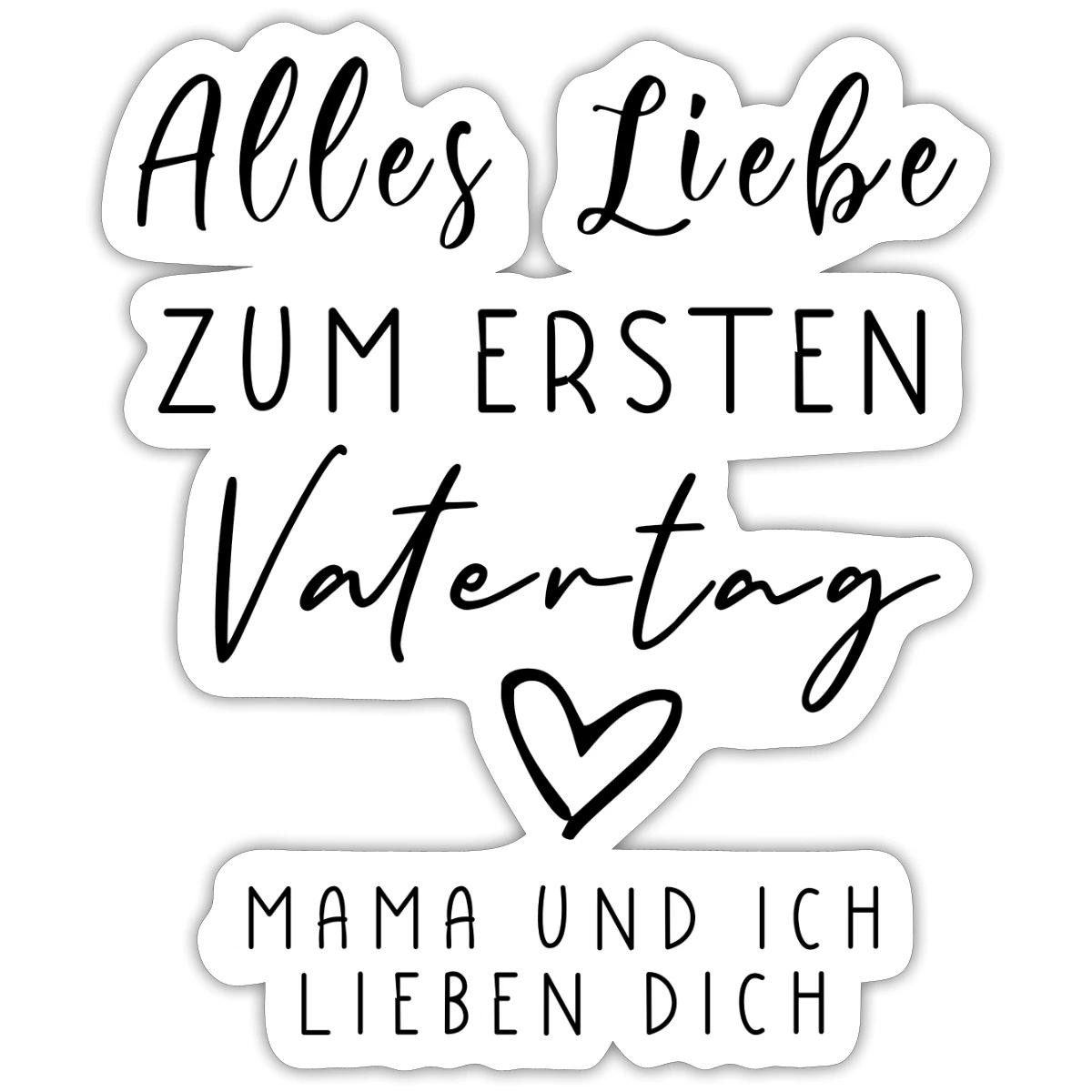 Spreadshirt Aufkleber Alles Liebe Zum Ersten Vatertag Geschenk Papa Sticker Aufkleber